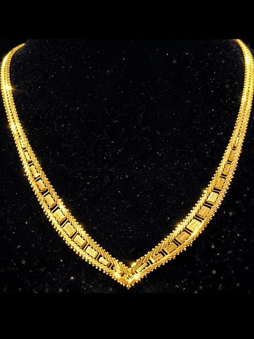18k Gold Technibond Diamond Cut Riccio statement estate Necklace vintage HSN